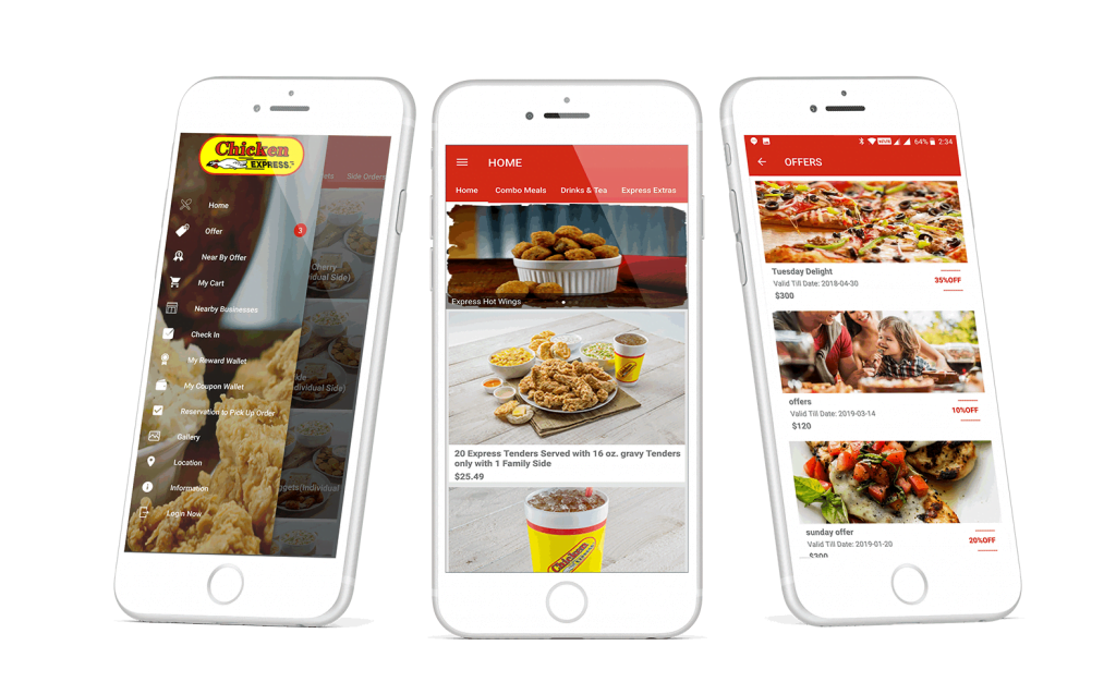 iBeacon basierte Restaurant Mobile App fur Chicken Express Dallas USA